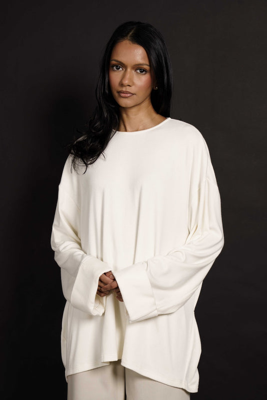 SIENA RELAXED TOP - WHITE