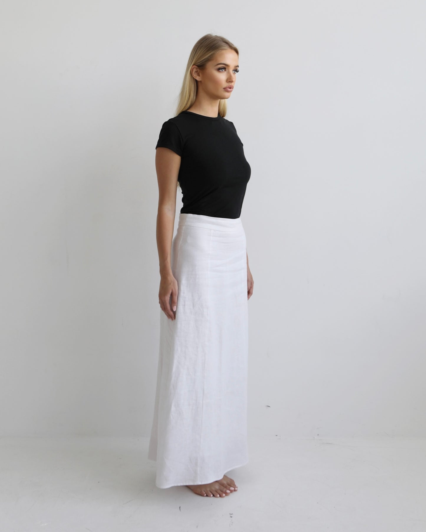 ALAIIA LINEN SKIRT