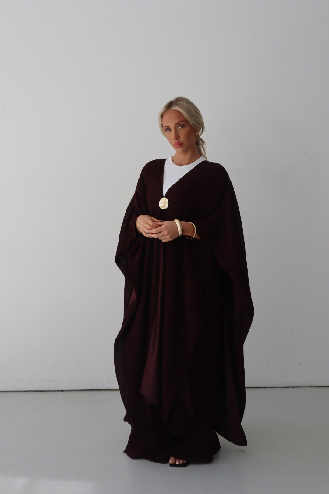 ILAYDA CAPE - MAHOGANY