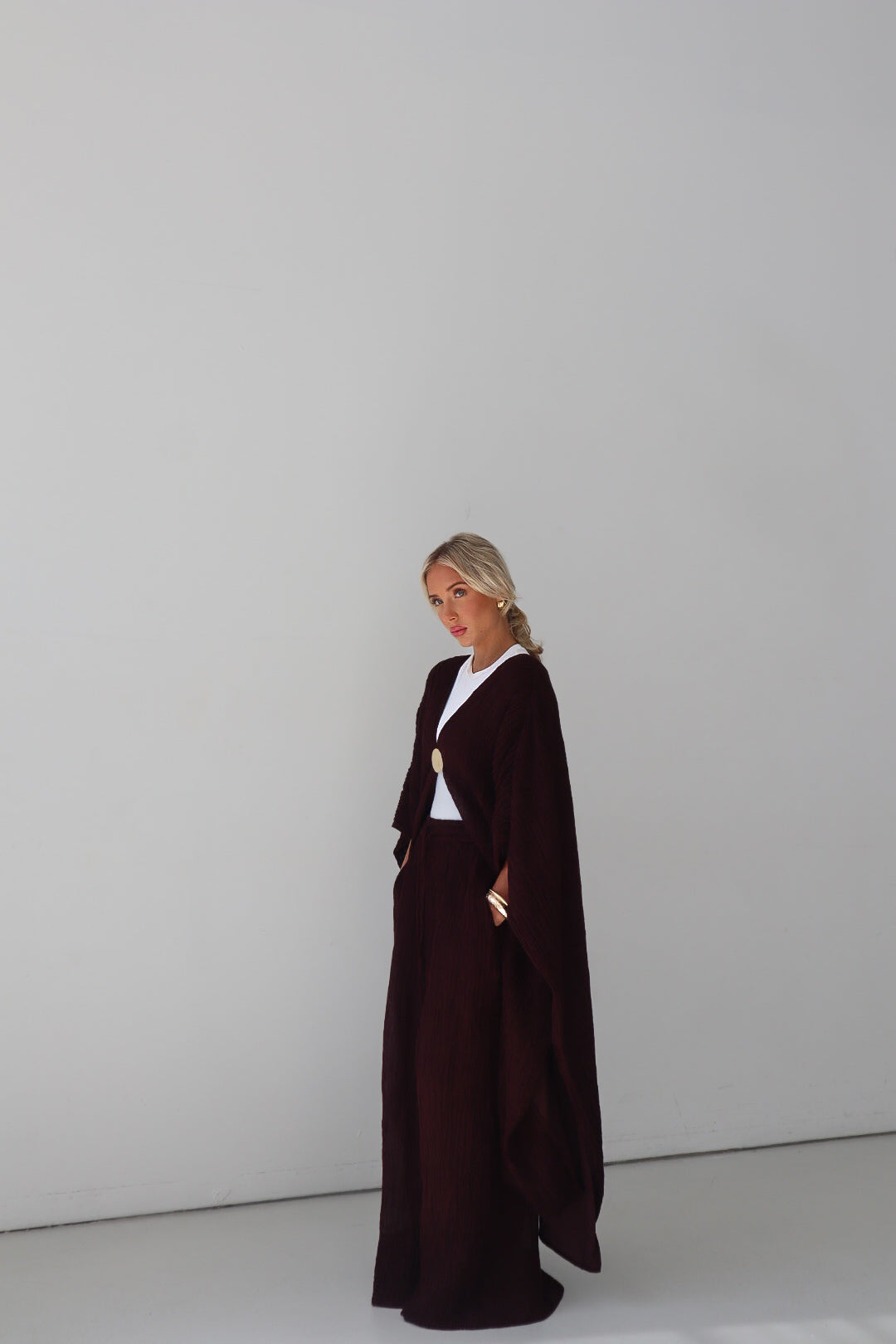 ILAYDA CAPE - MAHOGANY