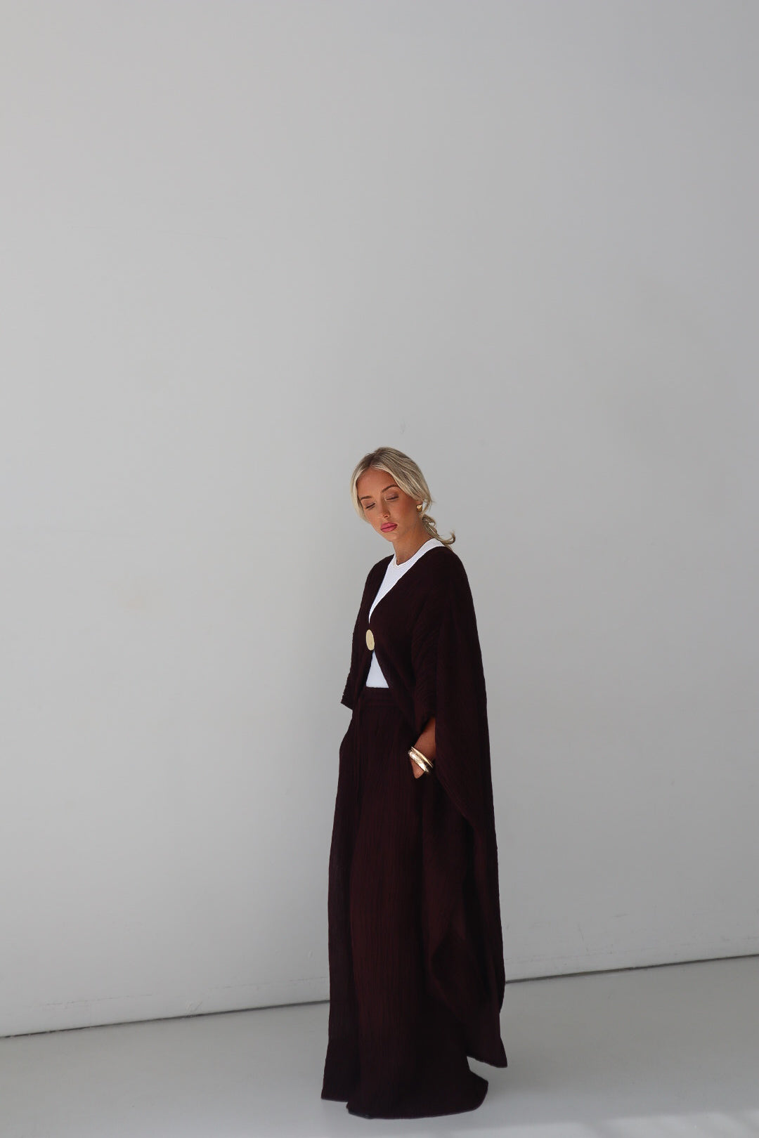 ILAYDA CAPE - MAHOGANY