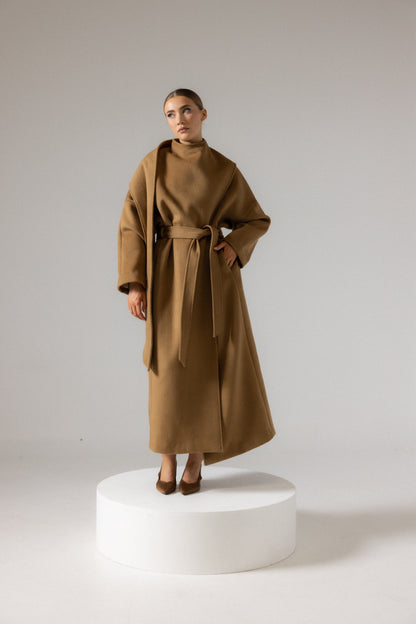 YASEMIN MAXI WRAP COAT