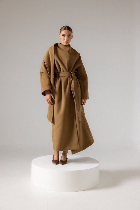 YASEMIN MAXI WRAP COAT