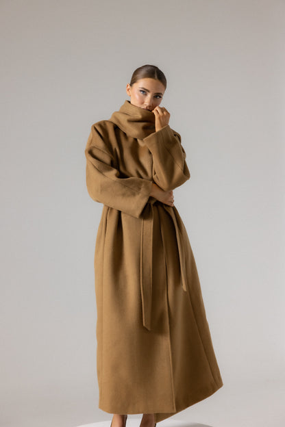 YASEMIN MAXI WRAP COAT