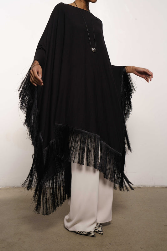 LISETTE TASSLE PONCHO