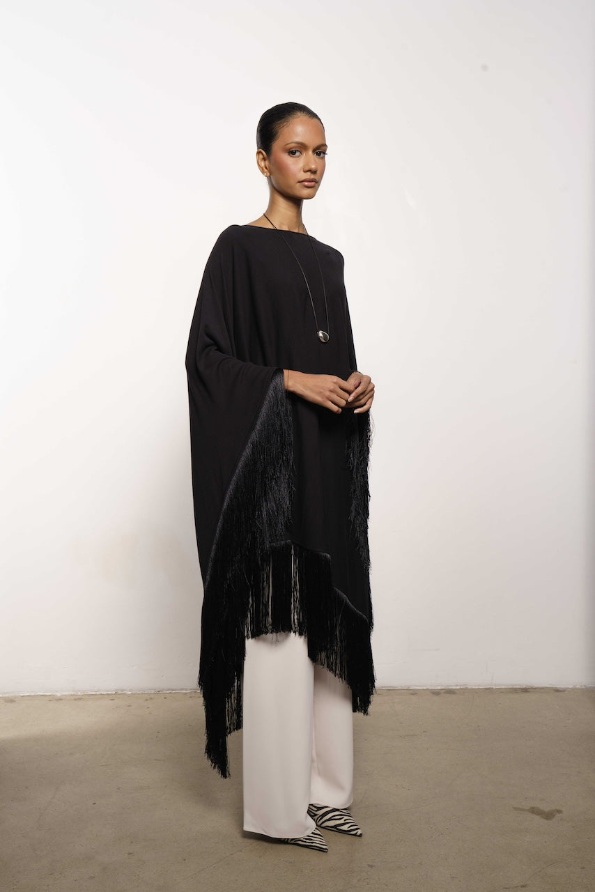 LISETTE TASSLE PONCHO