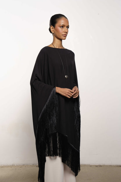 LISETTE TASSLE PONCHO