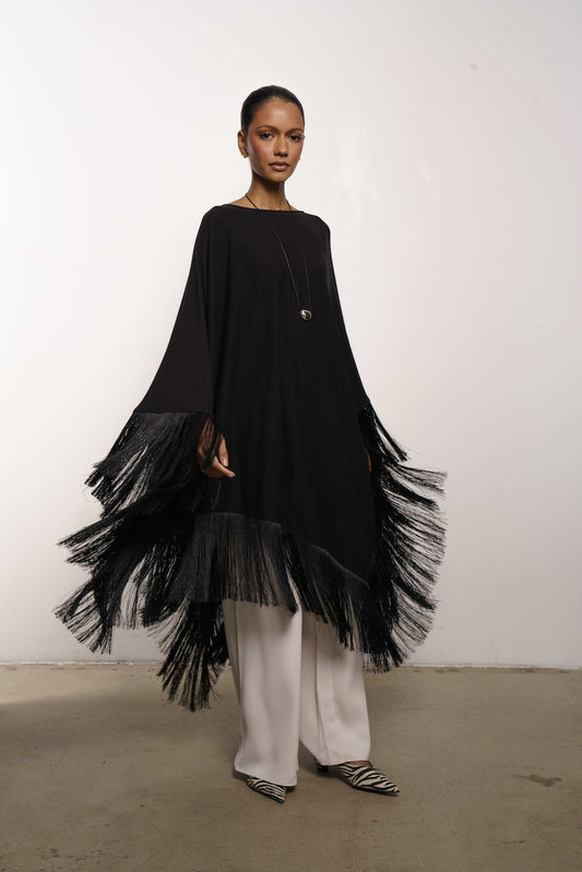 LISETTE TASSLE PONCHO