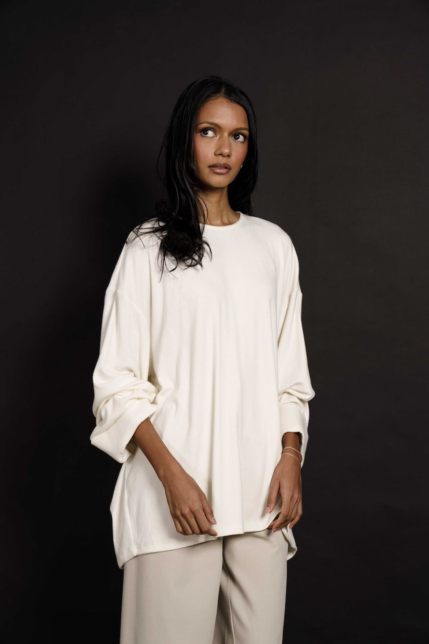 SIENA RELAXED TOP - WHITE